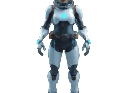 Futuristic Robot Character Pack 3D print model