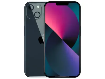 Apple iPhone 13 Midnight Pro Scene Low-poly 3D model