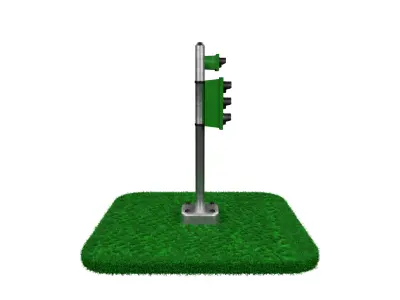 Traffic Light Low-poly 3D model 2