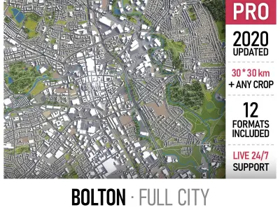 Bolton Low-poly 3D model