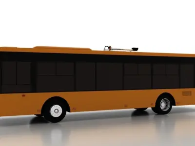 Bus Bogdan E701 Low Low-poly 3D model