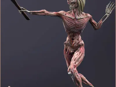 Dead Walker Light Low-poly 3D model