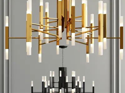 Nordic Postmodern LED Chandelier 3D model