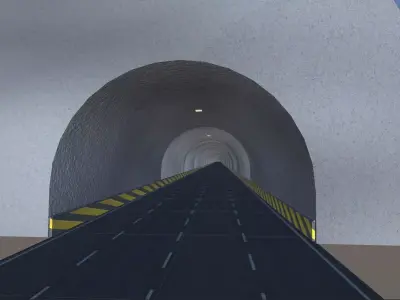 Road Modular Assets for Unity and Unreal Low-poly 3D model