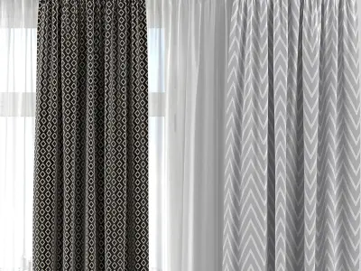 Curtain Set 196C 3D model