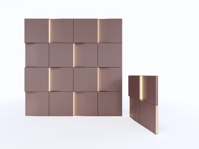 Wall decorative light 3d panel  Free 3D model