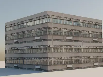Building 5 Low-poly 3D model purchase