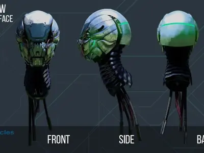 Photorealistic Humanoid Head 3D model