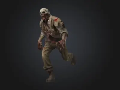 Huge WW2 Zombie 3D model