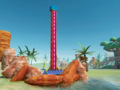 Free fall small 3D model