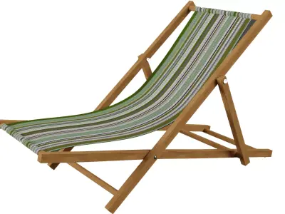 Beach Chair Low-poly 3D model