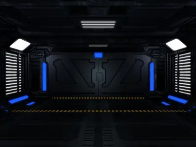 Sci Fi Corridor 3D model 187