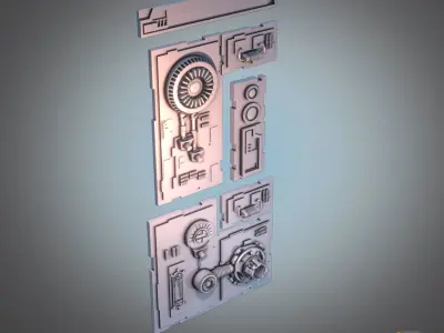 Star War Inspired Smugglers Hallway Modular Kit for 375 Figures 3D print model