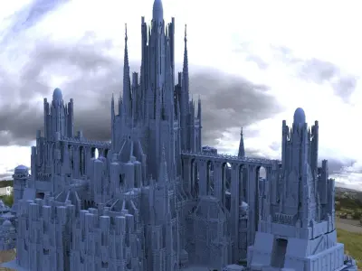 Bloodborne inspired Cathedral Ornate Fine architecture 3D model