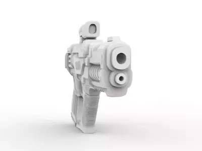 Sci-Fi Handgun 3D Printable 3D print model