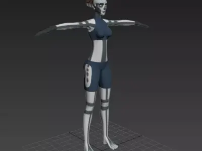 wuman warrior 3D model