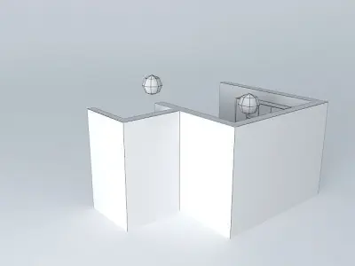 Kitchen box with two balls in it Free 3D model