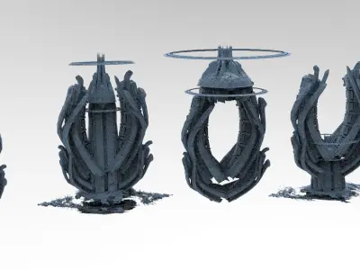 Sci fi Trinity elite tower extended collection  3D model