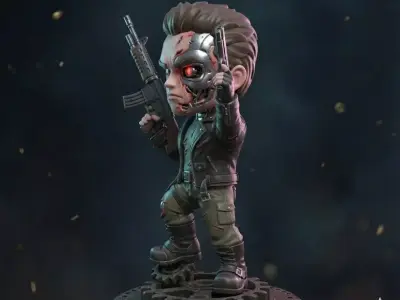 Terminator Deluxe Edition Cyborg of the Future 3D Model STL File 3D print model