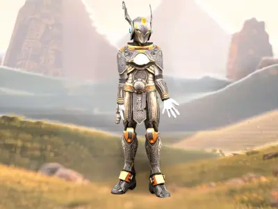 Ancient Warrior Armor model pack Low-poly 3D model