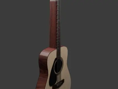 Acoustic guitar Yamaha F310 Low-poly 3D model