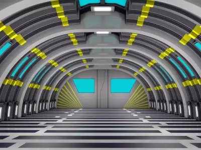 Sci Fi Tunnel 3D model