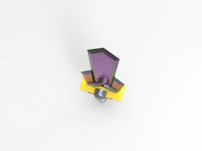 Crystal Sword Low-poly 3D model