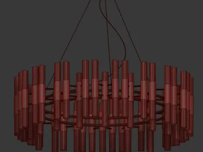 Waterfall Round Suspension Chandelier luxxu 3D model