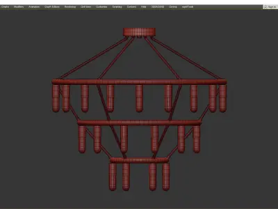 Maynor Candles Chandelier Low-poly 3D model