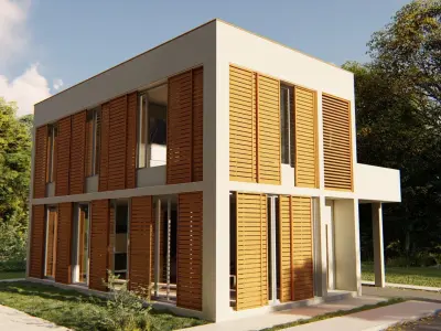 2 Storey House Exterior Render 3D model