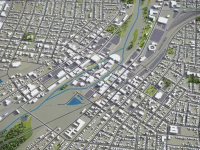 Aurora - City 3D Model Low-poly 3D model purchase