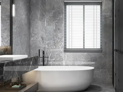 bathroom villa Modern Home decoration 3D model