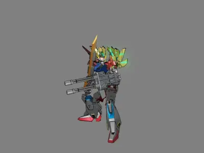 Attacker Gundam 21 A 3D model