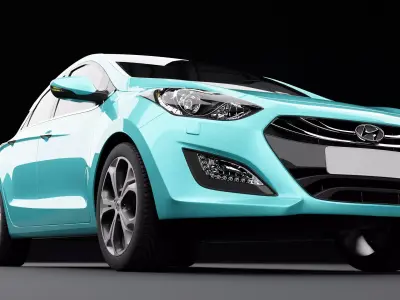 Hyundai i30 Metallic Light Blue  3D model