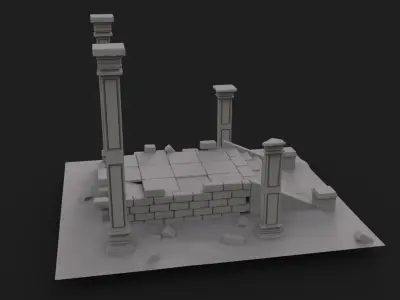 Old ruin 3D model purchase