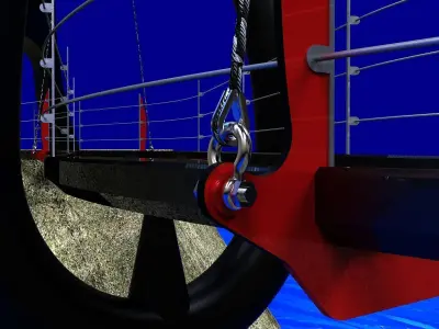 Bridge over body of water Free 3D model