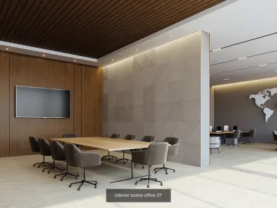 Interior office scene VOL 01 3D Model Pack