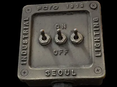  Antique electric switch 3D model