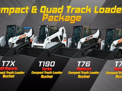 Compact and Quad Track Loaders Package - 4 Items