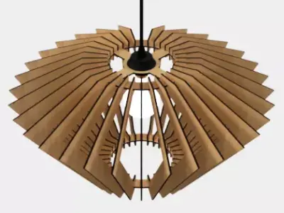 CEILING LIGHT LAMP 3D PRINT AND LASER CUT FILES MODEL 6 3D print model