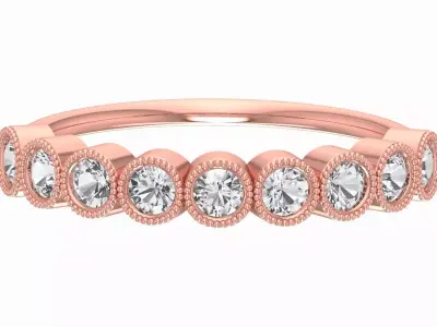 Solitaire Women Light Weight Band Ring 3D print model 46