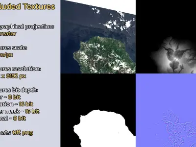 Saint-Denis Reunion City Landscape 3D Model 3D model