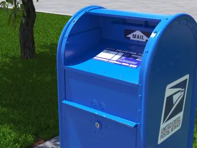 US Post Office dropbox 3D model