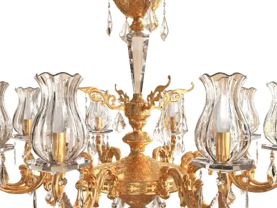 Classic Chandelier 001 3D model