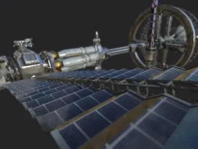 Space Station PBR-Gameready Low-poly 3D model