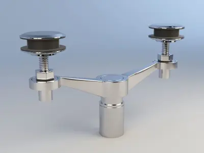 Sadev Spider Fitting 2 Arms - Glass Hardware 3D model