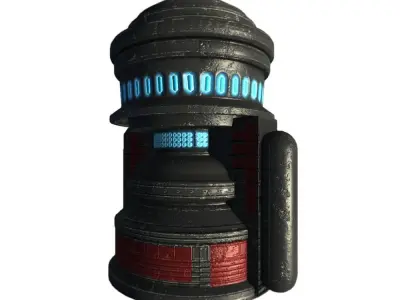 Force field generator 02 sci-fi Low-poly 3D model