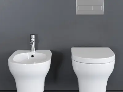 Ceramica Cielo Jo Wall-Hung WC Low-poly 3D model