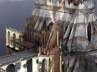 Baroque Palace marble structure palace  3D model