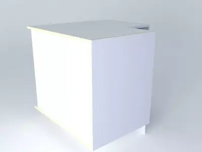 BC0D0DPC cube with light on top Free 3D model